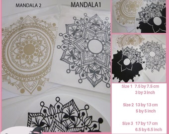 Mandala decal, Mandala sticker, Cover sticker, vinyl decals, glass block, vinyl sticker, Planner sticker, tumbler decals, journal sticker