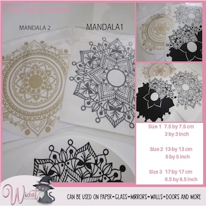 Sticker mandala, sticker mandala, sticker de couverture, stickers en vinyle, bloc de verre, sticker vinyle, sticker planificateur, stickers gobelet, sticker journal intime