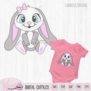 Süßes Häschen, Baby Design, Häschen, Baby Osterhasen Mädchen, Vinyl Handwerk, Cricut svg, Scanncut fcm, Baby Anzug, lustiges Häschen