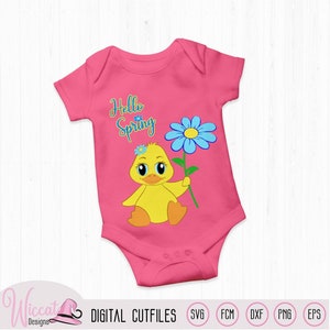 Baby eendje voor meisjes,  baby meisje svg, lente dieren svg, dxf baby dieren svg, baby quotes fcm, scanncut snijbestand, plotter bestand