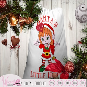 Kerst elf svg, kerst zak svg, FCM snijbestand, scanncut, kerst snijbestand, kerst svg, vinyl bestanden, cricut svg, fcm bestand