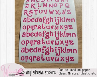 Funny letters, Alphabet stickers, vinyl letters, letter, Small abc vinyl , Valentine  letters, individual letters, scrapbook, letter decal