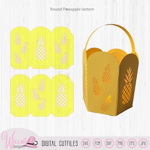 Pineapple lantern svg, Pineapple Lantern DIY for Stunning Evening Decorations, Round Luminary svg, luminary Summer svg, template cricut svg,