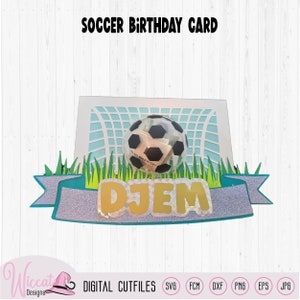 Soccer Star Money Card SVG | Soccer-Themed Birthday Paper Craft