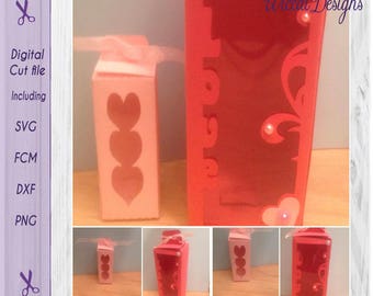 Svg Wine Glass Box Etsy
