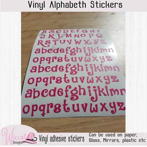 Funny letters, Alphabet stickers, vinyl letters, letter, Small abc vinyl , Valentine letters, individual letters, scrapbook, letter decal image 8