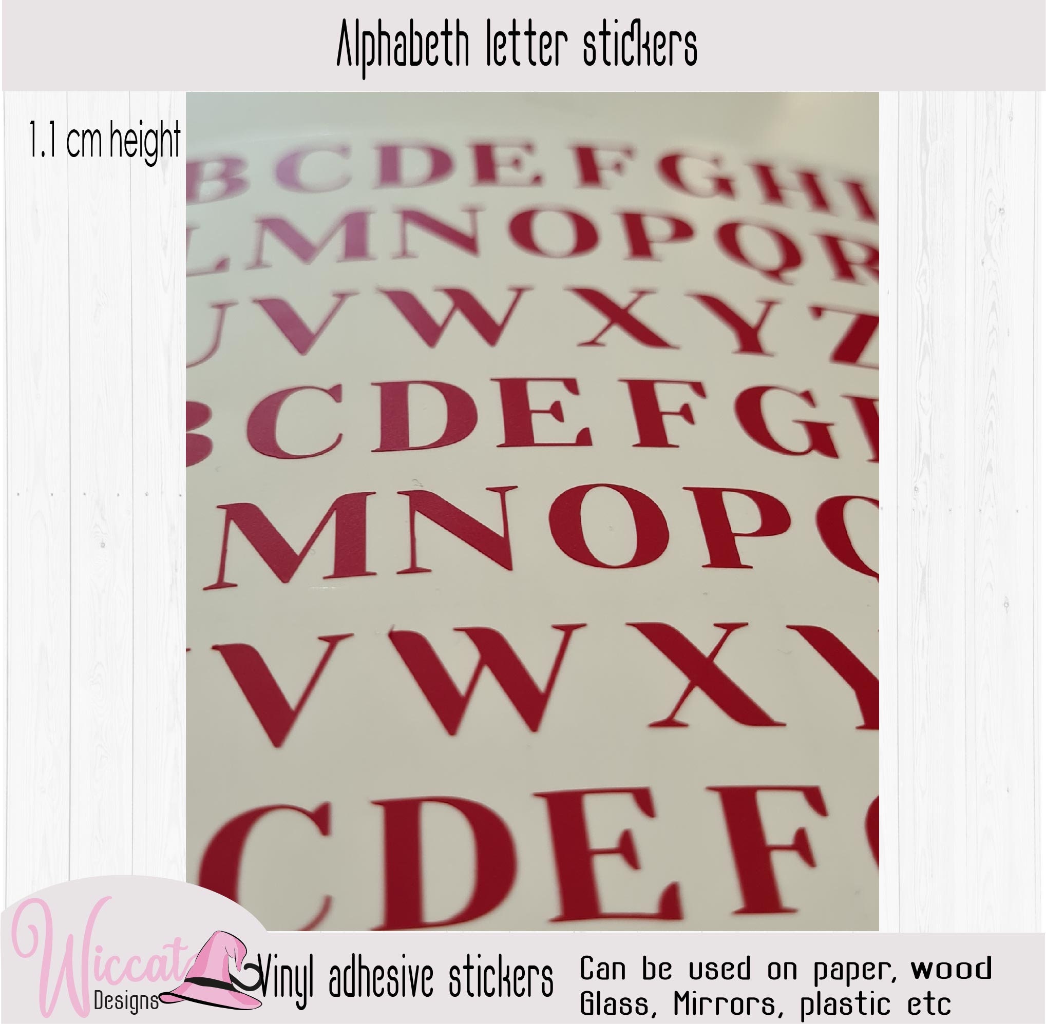 8 Sheets white letter stickers large letter stickers abc stickers Letters