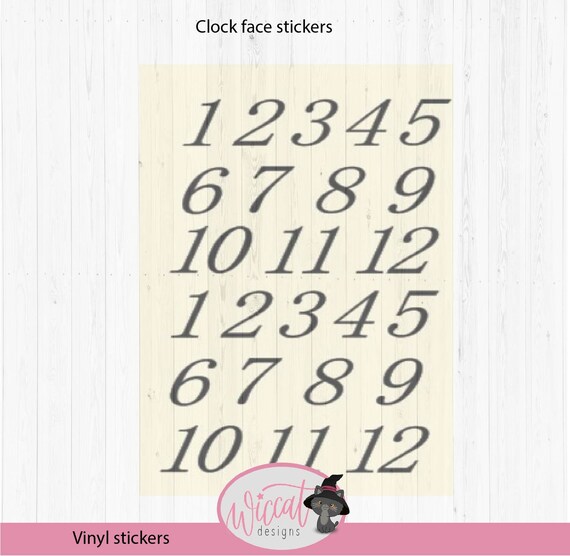 Vinyl Stickers Decals *Color /& Font* 1x Set of Numbers 0 to 9 4 inches tall