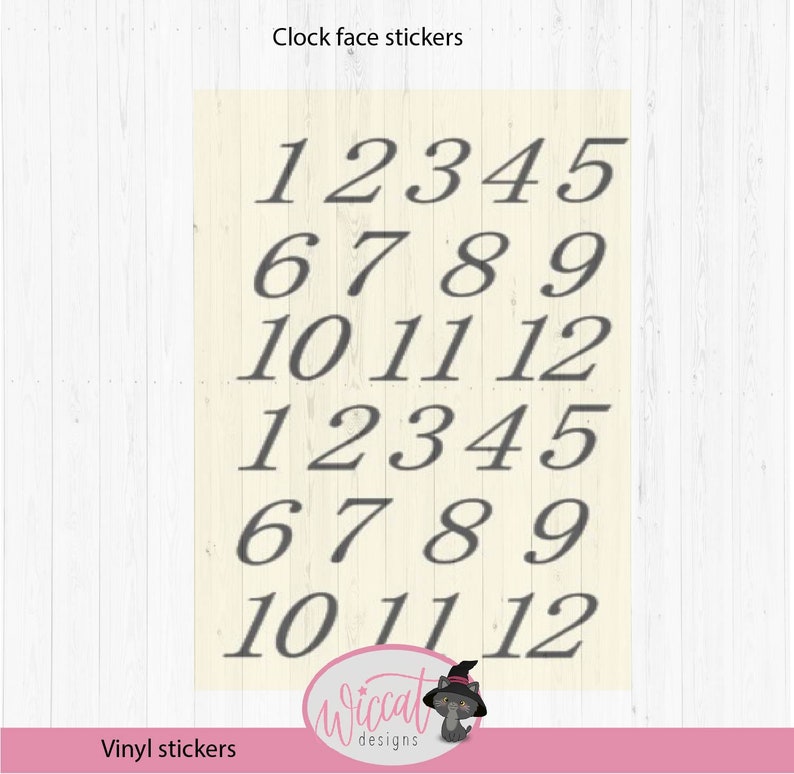 Clock Numbers Vinyl Stickers Big Numbers 3 6 9 and 12 for Etsy Canada