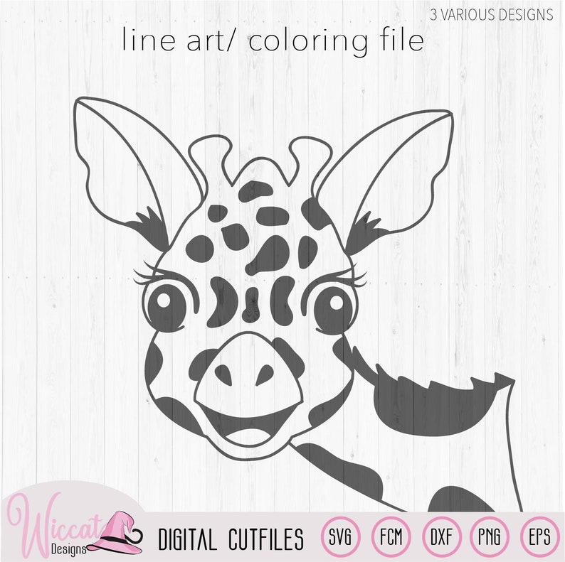 Art Collectibles Clip Art Scanncut Fcm Htv Dxf Cut File Zoo Animal Summer Design Vinyl Cut File Funny Giraffe Face Digital Cut File Svg Cricut Svg For Girls