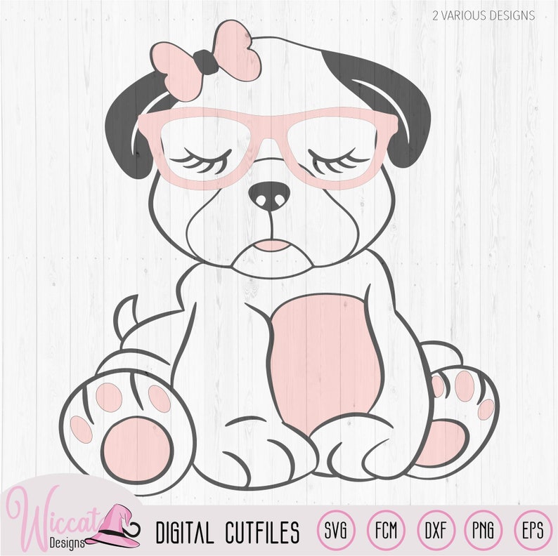 Download Girly pug with glasses svg Hipster pug Pug girl svg cute ...