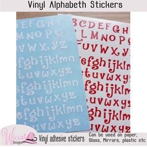 Funny letters, Alphabet stickers, vinyl letters, letter, Small abc vinyl , Valentine letters, individual letters, scrapbook, letter decal image 7