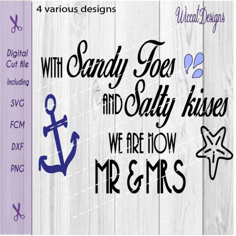 Download Beach wedding quote svg Mr & Mrs Wedding sign svg Sandy ...