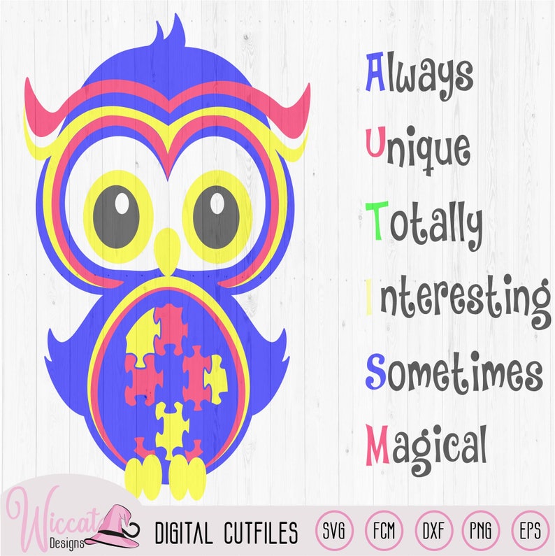 Download Puzzle Owl autism svg Woodland animals svg kids svg cut | Etsy