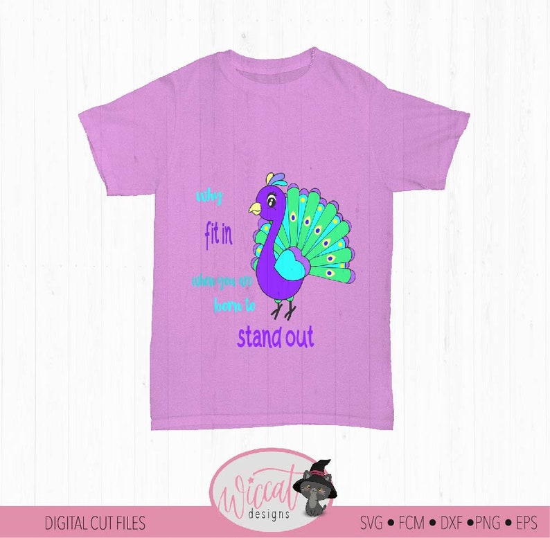 Download Cute little Peacock kids design svg Stand out quote svg | Etsy