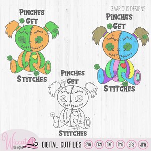 St. Patrick's Day Voodoo Doll SVG, Creepy Girl Plotter File