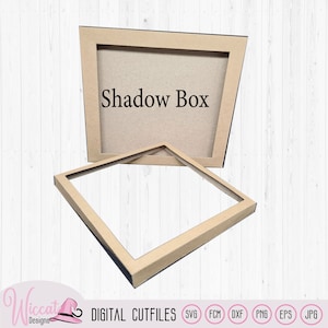 Schattenbox Vorlage SVG, Light Box Vorlage SVG, Papier Handwerk, Schattenbox Rahmen svg