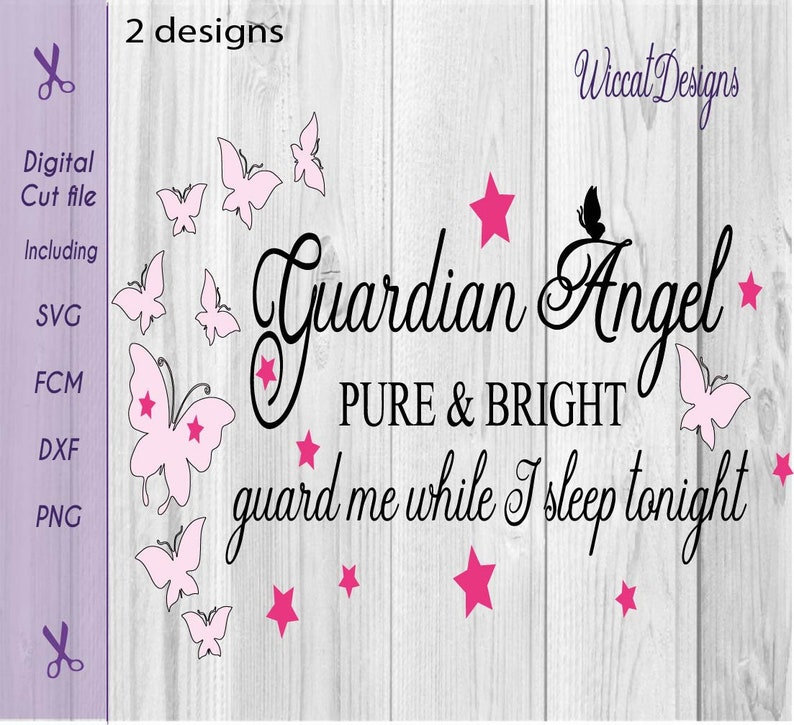 Download Guardian angel svg Angel quote Nursery svg baby prayer svg ...