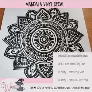 Sticker mandala, sticker mandala, sticker de couverture, stickers en vinyle, bloc de verre, sticker vinyle, sticker planificateur, stickers pour gobelet, sticker pour journal intime