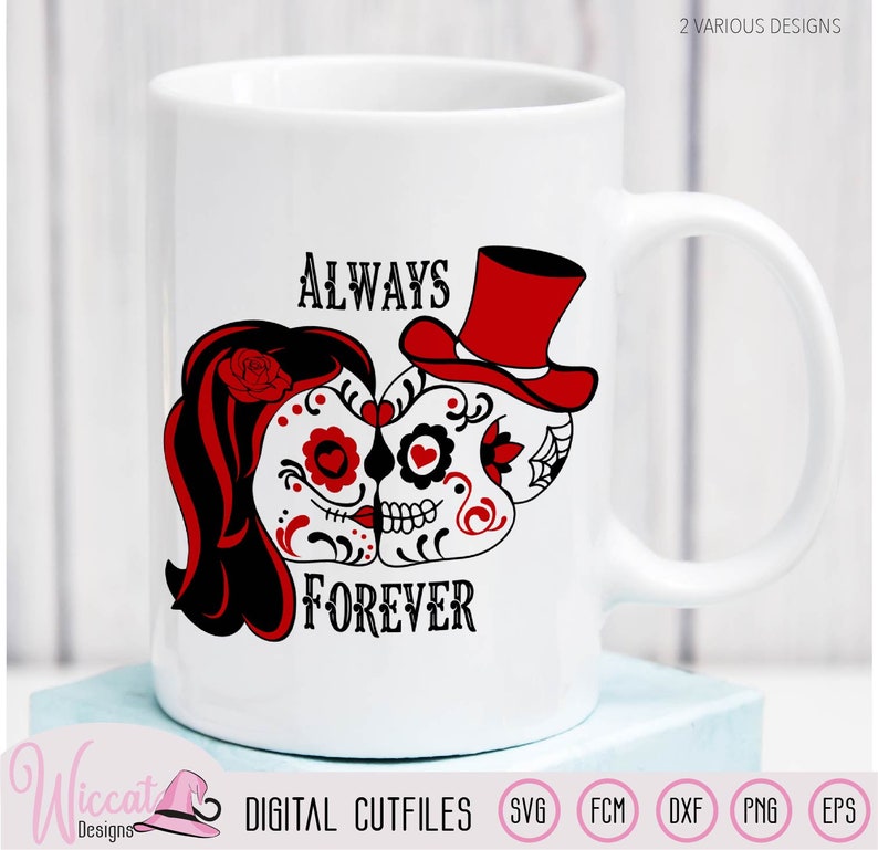 Download Sugar Skull couple svg Day of the dead forever and always ...