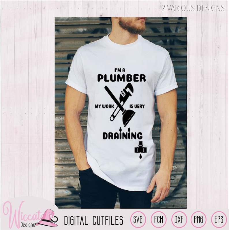 I'm a plumber quote Plumber pun plumber tools man Etsy
