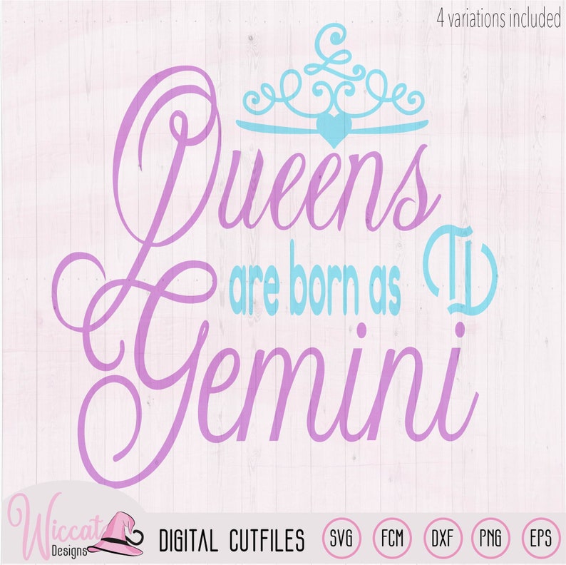 Download Queens are born as Gemini Queen svg Zodiac svg Gemini svg | Etsy