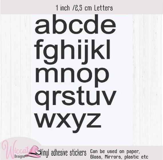 Buy 1 Inch Modern Letters, Alphabet Stickers, Letter Stickers, Divider  Letters, Abc Stickers, Individual Letters, Vinyl Letters Online in India 