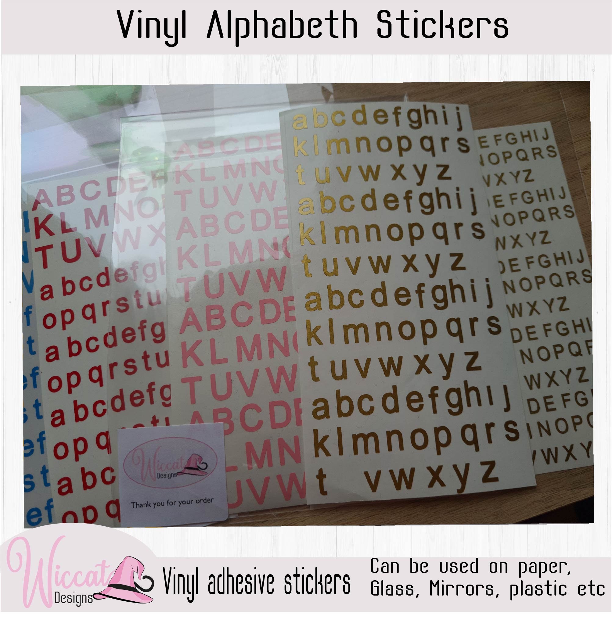 Alphabet Small Letter Stickers in Different Color and Sizes