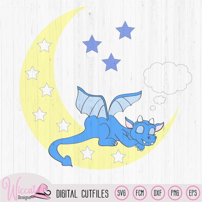 Download Clip Art Sleeping Dragon On The Moon Baby Dragon Svg Baby Gift Scanncut Vinyl Craft Wall Decor Nursery Dragon Newborn Dxf File Svg Cricut Art Collectibles