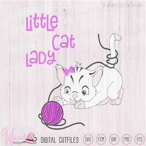 Meisjes kat snijbestand, kitten svg, schattige cat svg, t shirt svg, speels katje svg, DXF bestand. scanncut, cricut svg, baby kat svg,