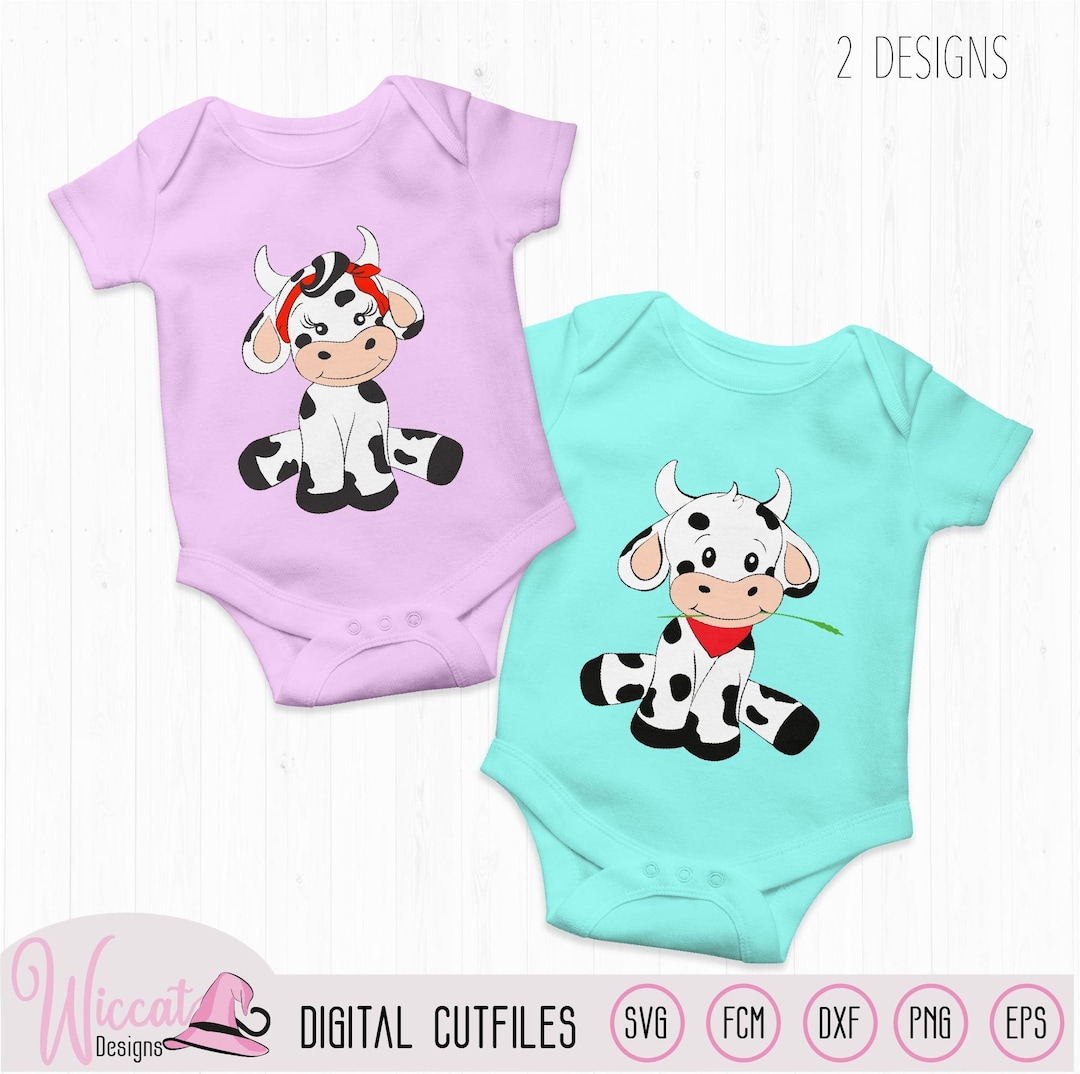 Cute Little Baby Cows, Baby Boy Design, Girl Farm Nursery, Heifer Baby