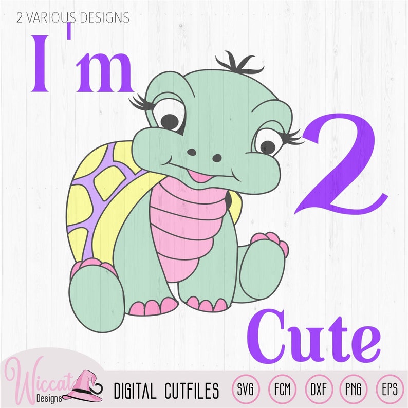 Download Birthday girl turtle svg I am 2 cute svg baby animal svg ...