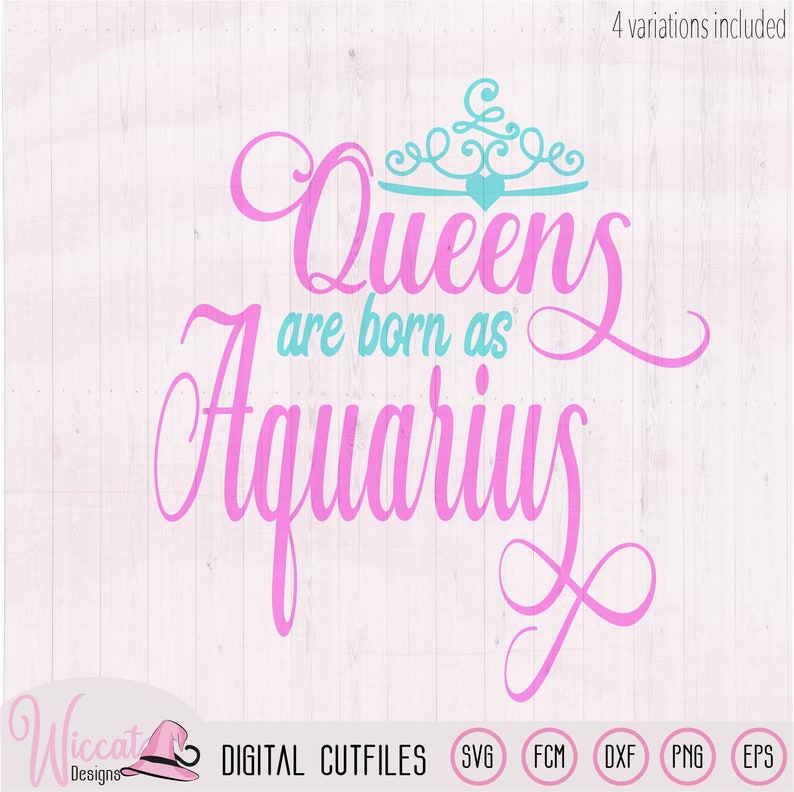 January birthday svg svg for cricut Zodiac birth sign svg February woman svg Queens are born as Aquarius scanncut Aquarius Queen svg