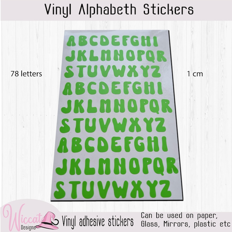 Retro letter sheet, bold funky letters, Groovy letter stickers, Alphabet stickers, vinyl letters, individual letters, image 9