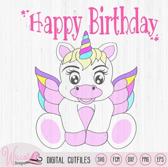 Download Free Rainbow Baby Unicorn With Wings Baby Birthday Svg Nursery Etsy SVG Cut Files