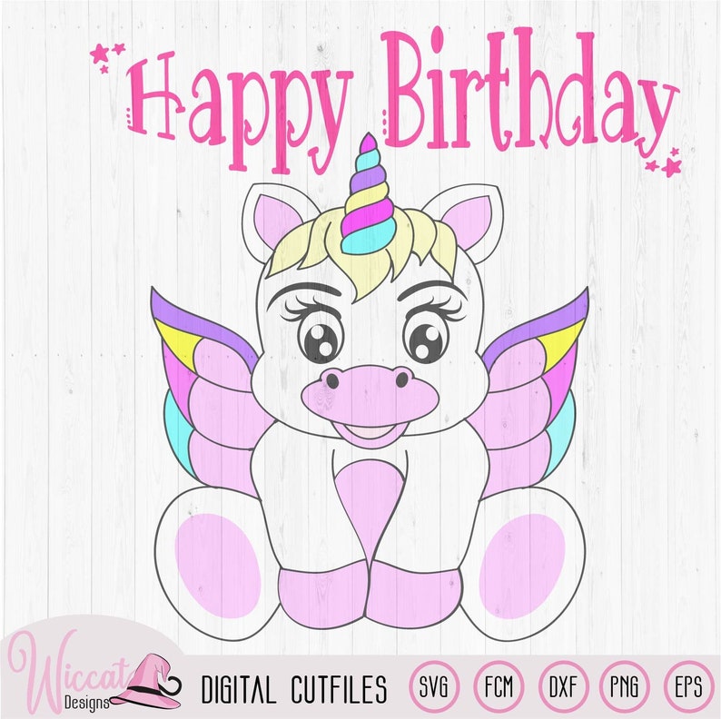 Download Rainbow Baby Unicorn with wings Baby Birthday svg Nursery ...