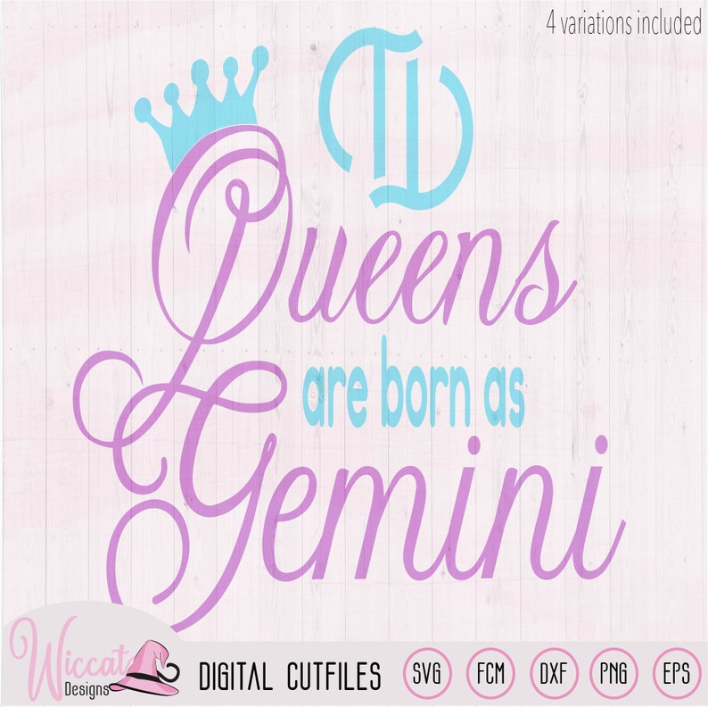 Download Queens are born as Gemini Queen svg Zodiac svg Gemini svg | Etsy