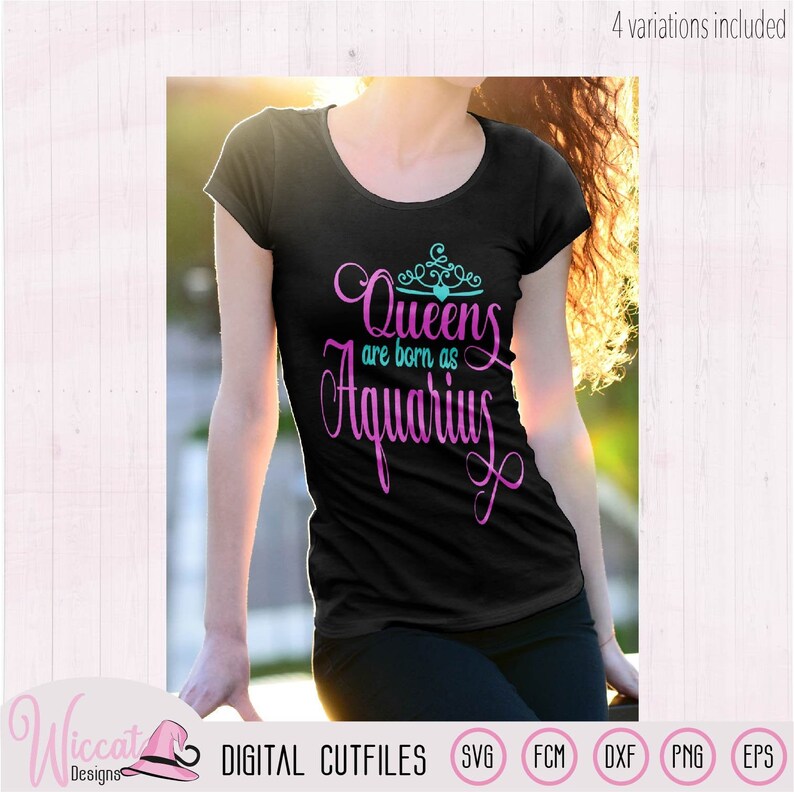 January birthday svg svg for cricut Zodiac birth sign svg February woman svg Queens are born as Aquarius scanncut Aquarius Queen svg