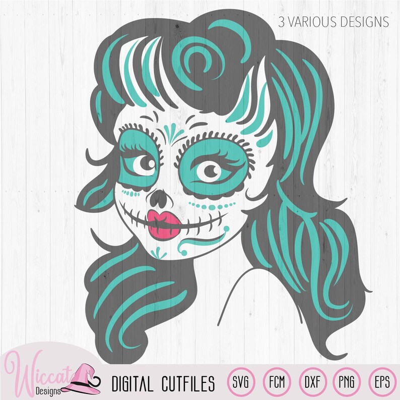 Download Sugar Skull Woman skeleton girl svg women svg Day of the | Etsy