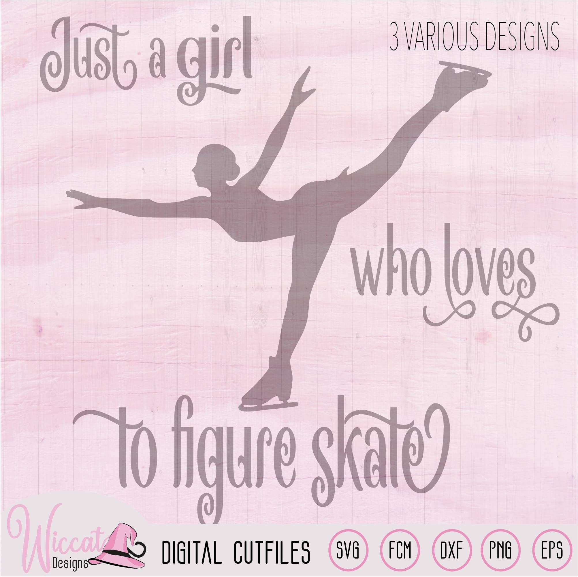 Silhouette De Patin Artistique Fille Patin A Glace Etsy Canada