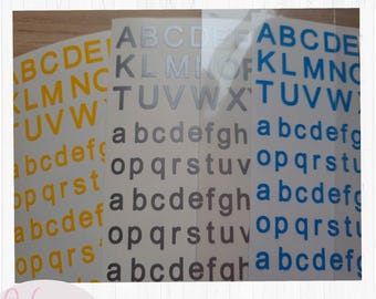 Alfabet abc letter stickers, stickervel, modern vinyl letters, getallen,  Abc, kleine letters, planners, scrapbook, journals, glazen