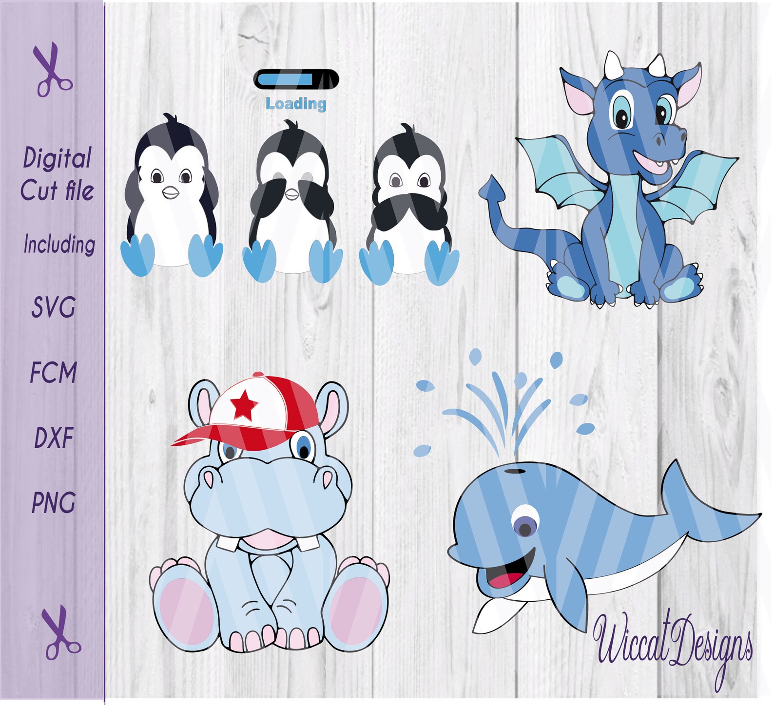Download Baby boy Animal bundle svg Penguins svg dragon svg hippo ...