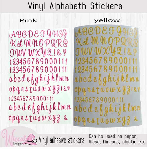 Small Letter Alphabet Stickers Mini Numbers Stickers Self Adhesive Stickers  for Epoxy Resin Art DIY Crafts Scrapbook 