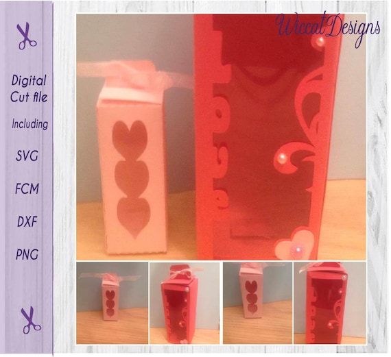 Wine Gift Box Svg Small Tall Box Glass Package Paper Box Etsy