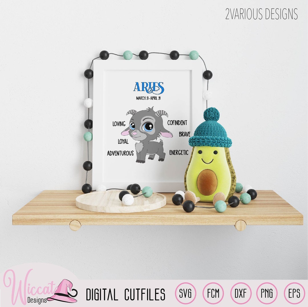 Baby Boy Aries Svg, Aries Traits Svg, Zodiac Sign Newborn, Character