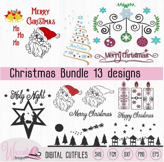 Download Free Christmas Svg Bundle Santa Svg Candles Svg Nativity Svg Etsy SVG DXF Cut File