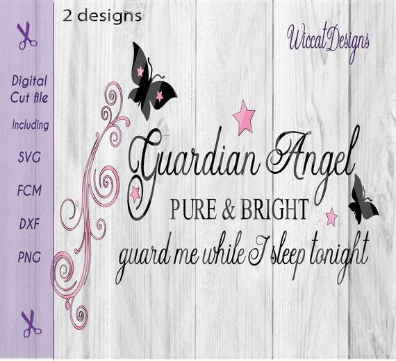Ange Gardien Svg Citation Ange Svg De La Chambre De Bebe Etsy