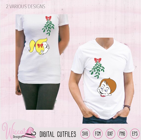 Download Htv Design Dxf File Vinyl Craft Scanncut File Love Shirt Cricut Svg Holiday Sign Svg Cut File Cartoon Couple Mistletoe Kisses Svg Drawing Drafting Craft Supplies Tools