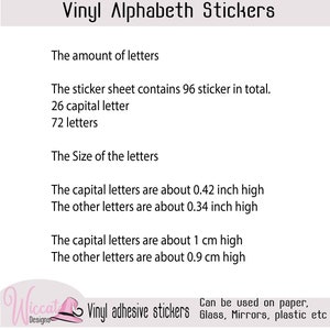 Funny letters, Alphabet stickers, vinyl letters, letter, Small abc vinyl , Valentine letters, individual letters, scrapbook, letter decal image 2