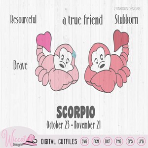 Scorpioen svg, sterrenbeeld svg, Baby schorpioen,  Zodiac sign svg, baby horoscope svg, Sterrenbeeld november svg, zeedieren svg
